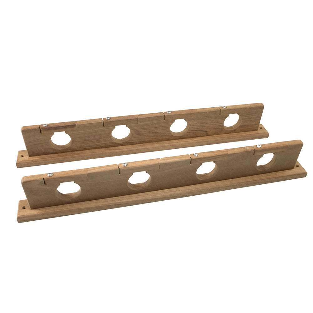 Whitecap Teak Lock-In Four-Rod Storage Rack [60620] - Premium Teak from Whitecap - Just $89.99! Shop now at Boat Gear Depot