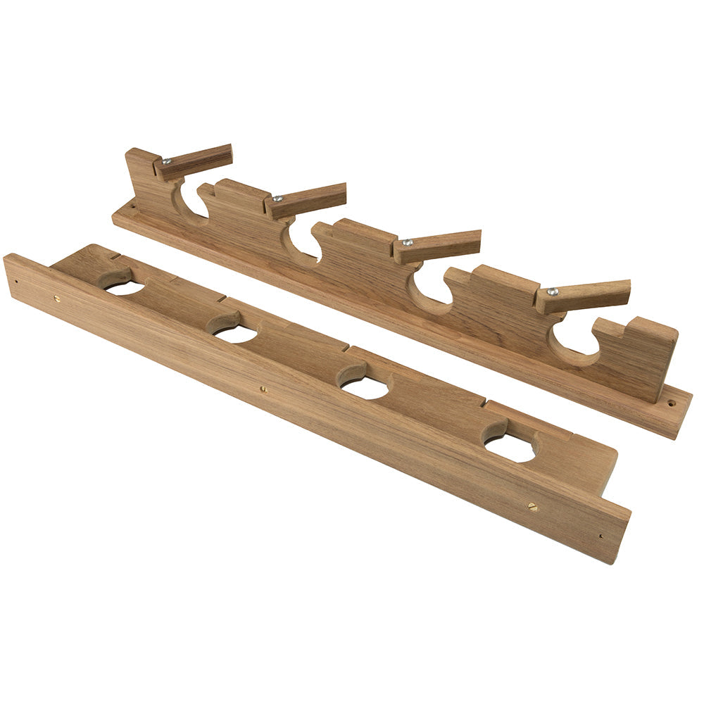 Whitecap Teak Lock-In Four-Rod Storage Rack [60620] - Premium Teak from Whitecap - Just $89.99! 