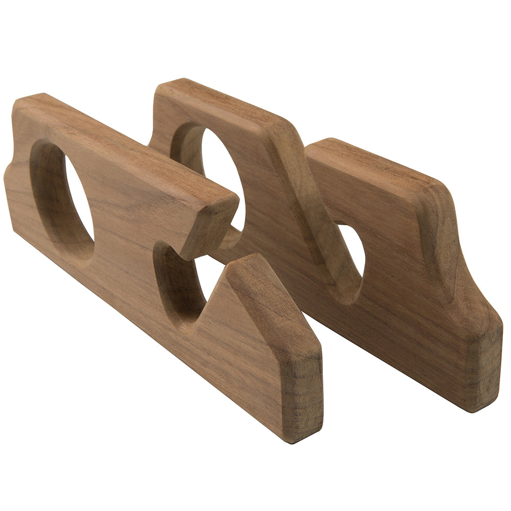 Whitecap Teak Two-Rod Storage Rack - Pair [60610] - Premium Teak from Whitecap - Just $19.99! 