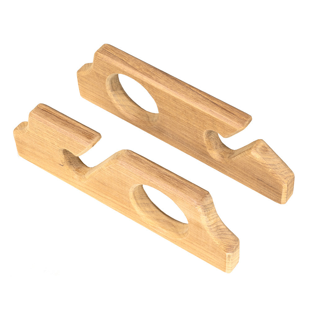 Whitecap Teak Two-Rod Storage Rack - Pair [60610] - Premium Teak from Whitecap - Just $19.99! 