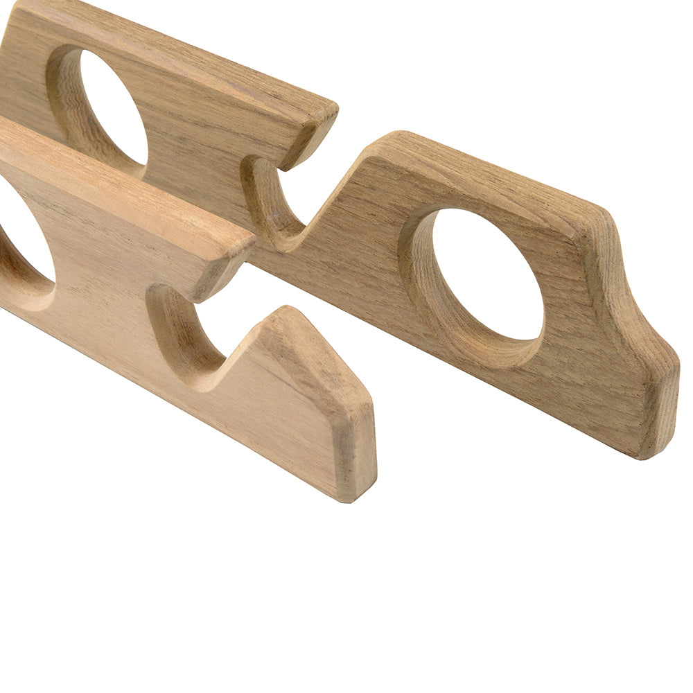 Whitecap Teak Six-Rod Storage Rack - Pair [60614] - Premium Teak from Whitecap - Just $39.99! 