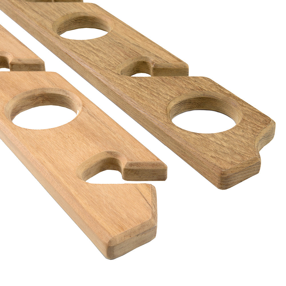 Whitecap Teak Six-Rod Storage Rack - Pair [60614] - Premium Teak from Whitecap - Just $39.99! 