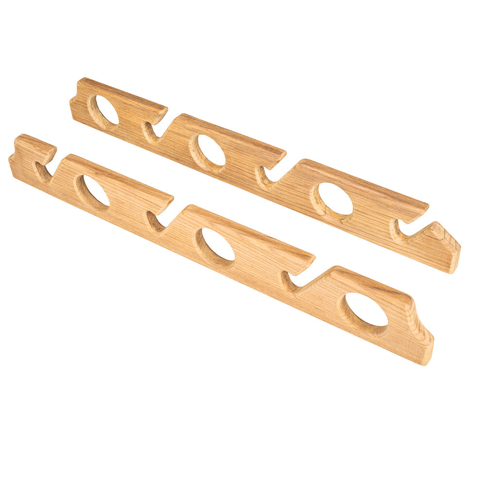 Whitecap Teak Six-Rod Storage Rack - Pair [60614] - Premium Teak from Whitecap - Just $39.99! 