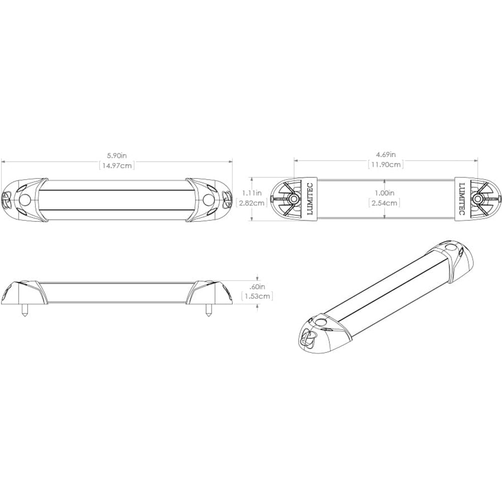 Lumitec MiniRail2 6" Light - Warm White Non-Dimming [101241] - Premium Interior / Courtesy Light from Lumitec - Just $45.99! 