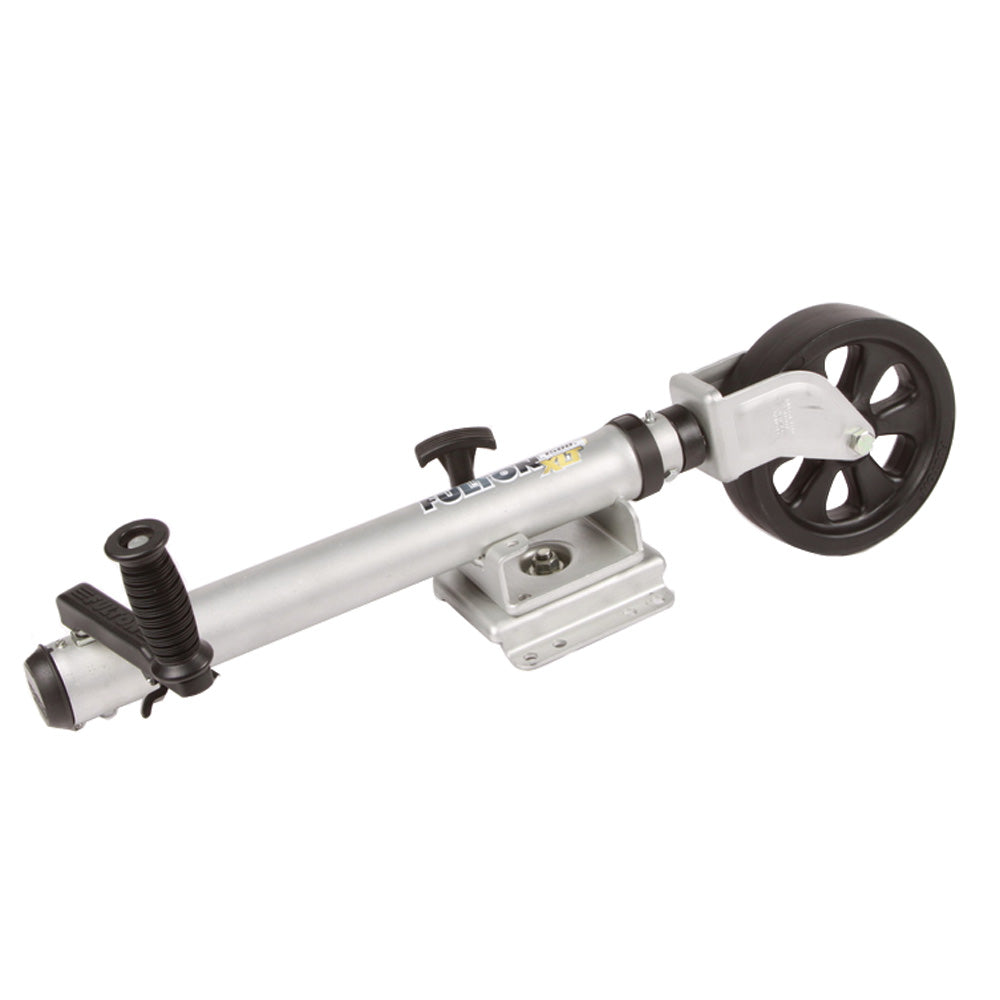 Fulton XLT 1500 lbs. Swing Away Bolt-On Jack w/12" Travel & 8" Poly Wheel - Sharkskin Finish [141133] - Premium Jacks & Dollies from Fulton - Just $219.99! 