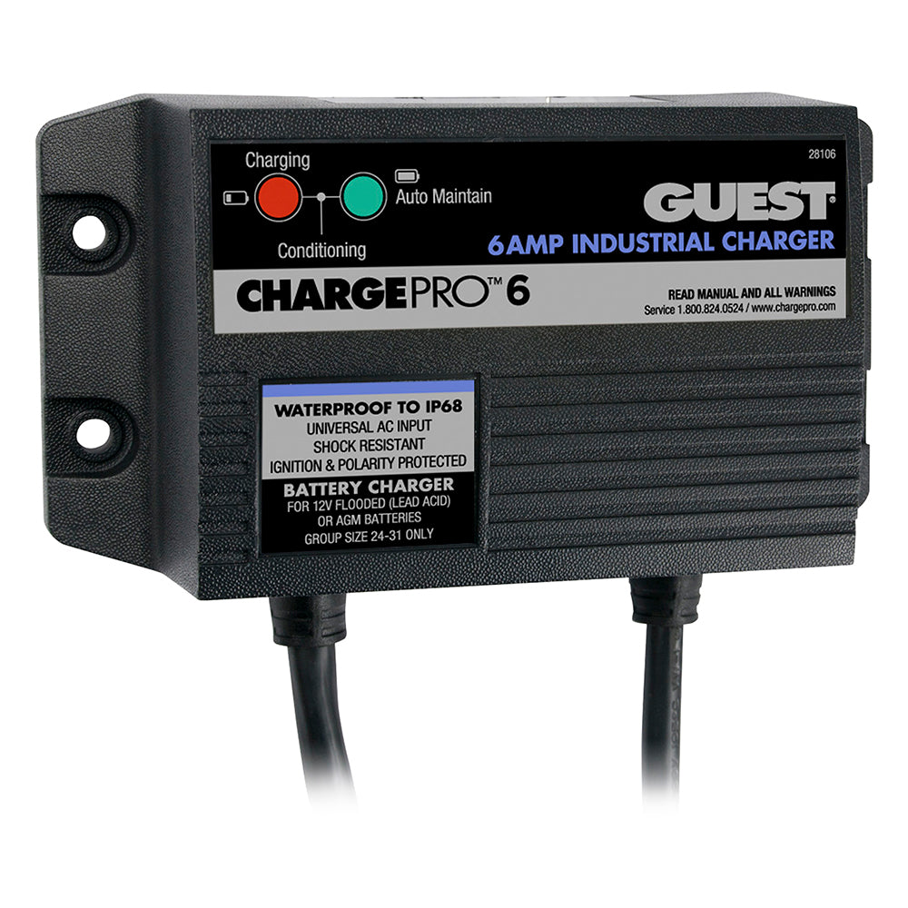 Guest 6A/12V 1 Bank 120V Input On-Board Battery Charger [28106] - Premium Battery Chargers from Guest - Just $96.99! 