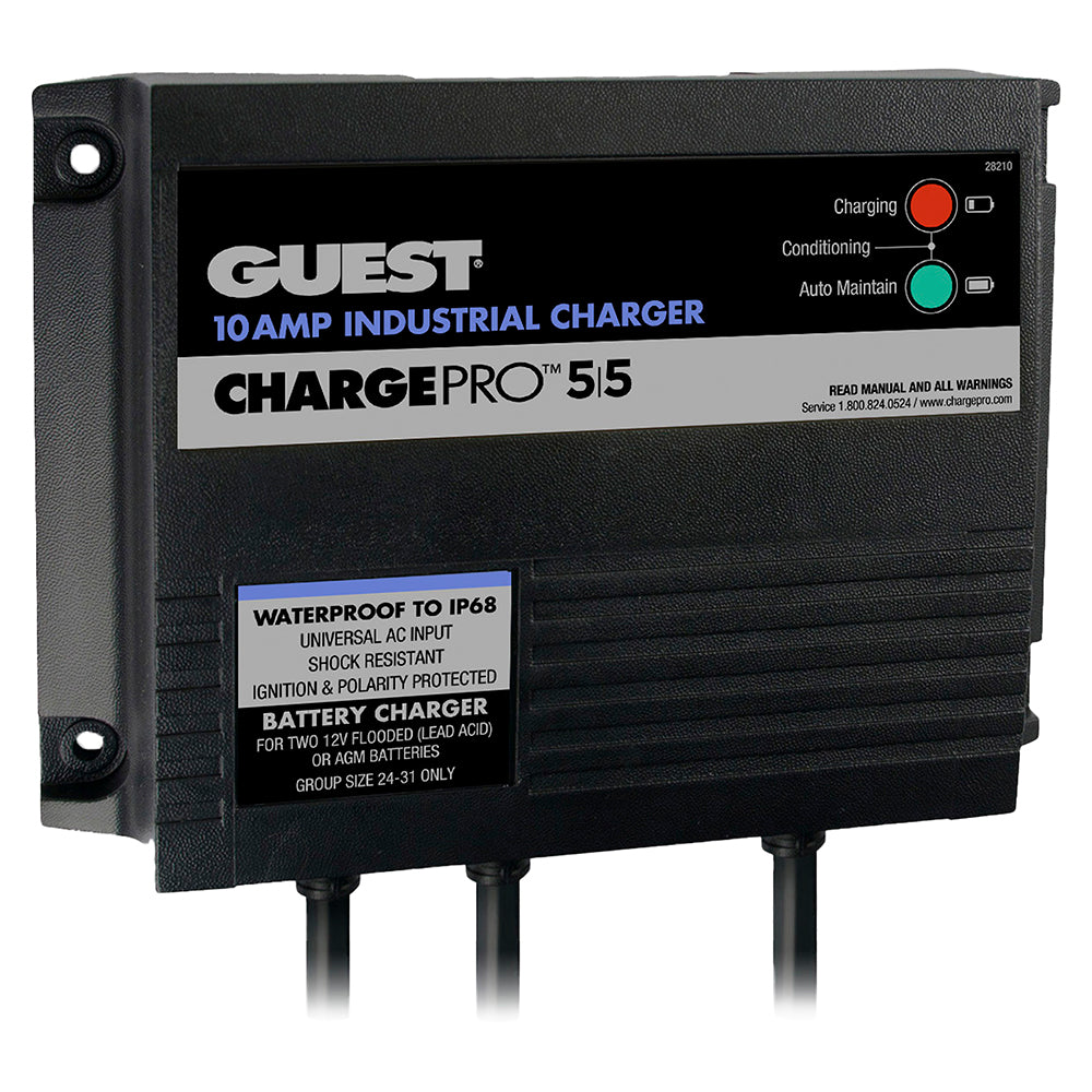 Guest 10AMP - 12/24V 2 Bank 120V Input On-Board Battery Charger [28210] - Premium Battery Chargers from Guest - Just $153.99! 