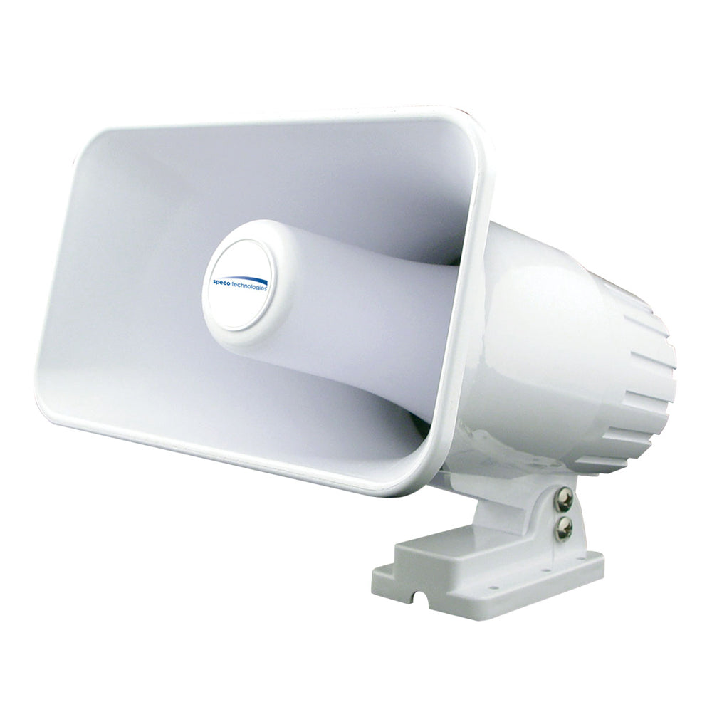 Speco 4" x 6" Weatherproof PA Speaker Horn - White [SPC12RP] - Premium Hailer Horns from Speco Tech - Just $25.99! 