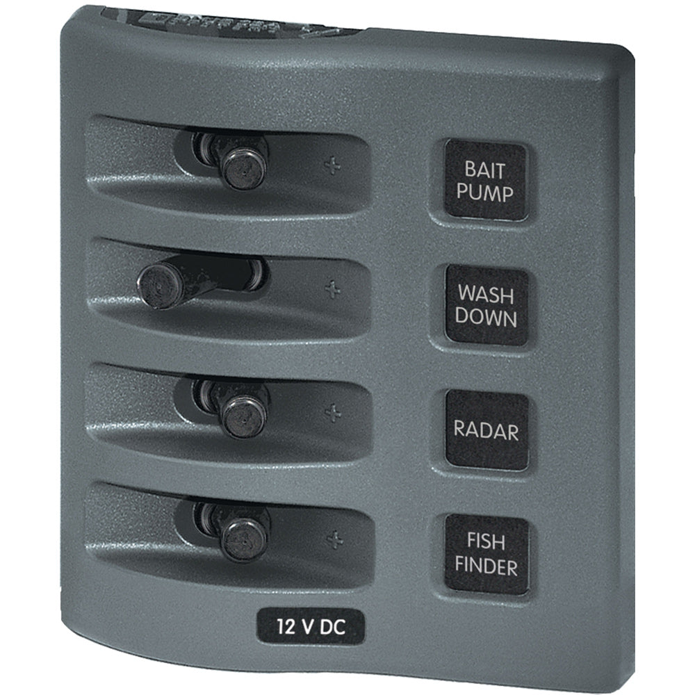 Blue Sea 4305 WeatherDeck 12V DC Waterproof Switch Panel - 4 Posistion [4305] - Premium Electrical Panels from Blue Sea Systems - Just $52.99! 