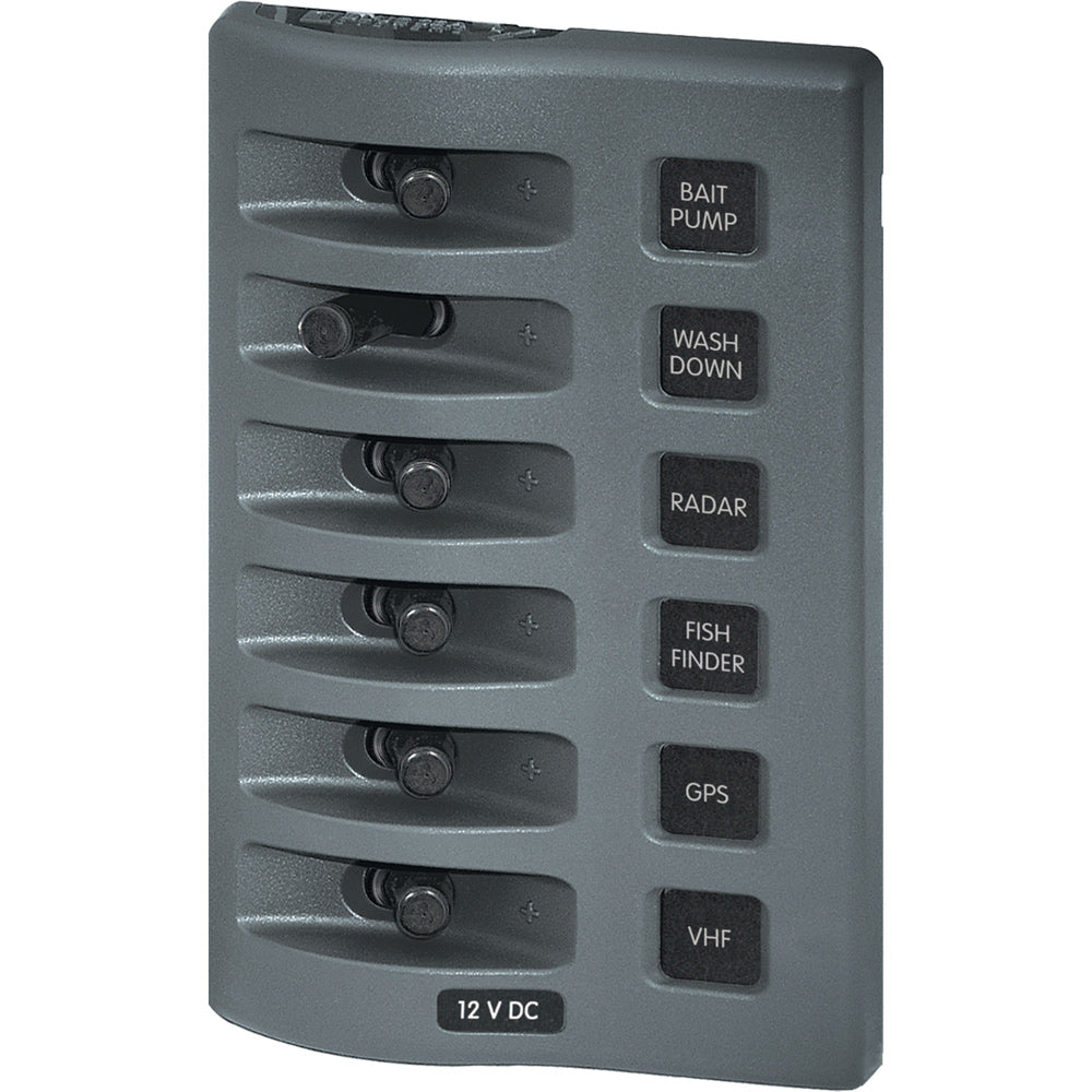 Blue Sea 4307 WeatherDeck 12V DC Waterproof Switch Panel - 6 Position [4307] - Premium Electrical Panels from Blue Sea Systems - Just $66.99! 