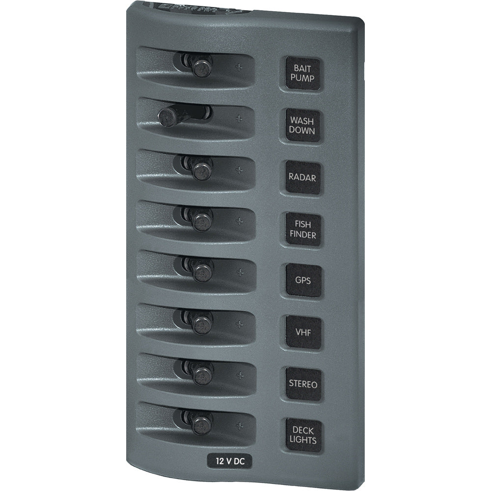 Blue Sea 4309 WeatherDeck 12V DC Waterproof Switch Panel - 8 Position [4309] - Premium Electrical Panels from Blue Sea Systems - Just $82.99! 