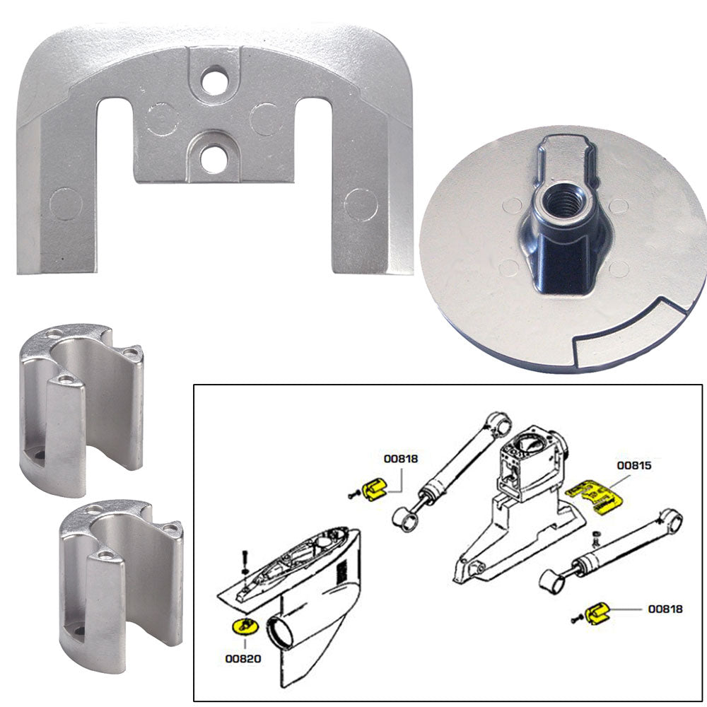 Tecnoseal Anode Kit w/Hardware - Mercury Bravo 2-3 - Zinc [20804] - Boat Outfitting, Boat Outfitting | Anodes, Brand_Tecnoseal - Tecnoseal - Anodes