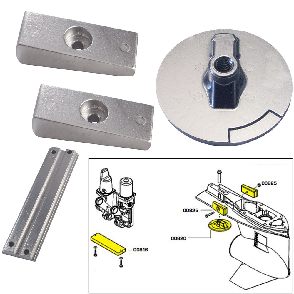 Tecnoseal Anode Kit w/Hardware - Mercury Verado 4 - Zinc [20814] - Premium Anodes from Tecnoseal - Just $36.99! 