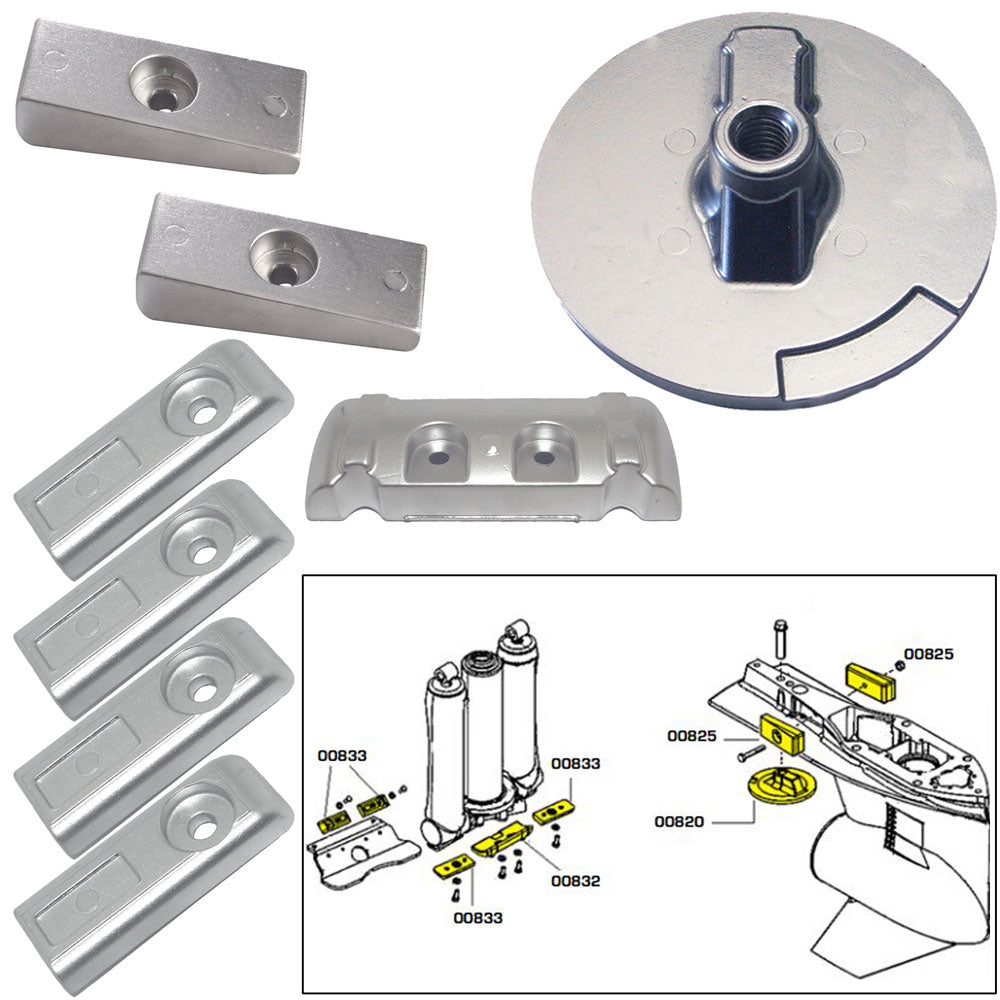 Tecnoseal Anode Kit w/Hardware - Mercury Verado 6 - Zinc [20816] - Premium Anodes from Tecnoseal - Just $58.99! 