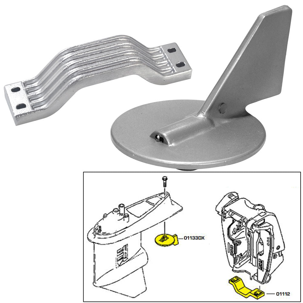 Tecnoseal Anode Kit w/Hardware - Yamaha 150-200HP - Zinc [21101] - Premium Anodes from Tecnoseal - Just $34.99! 