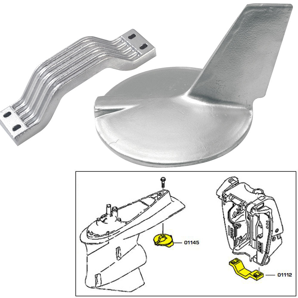 Tecnoseal Anode Kit w/Hardware - Yamaha 200-300HP Hi-Performance - Aluminum [21106AL] - Premium Anodes from Tecnoseal - Just $30.99! 