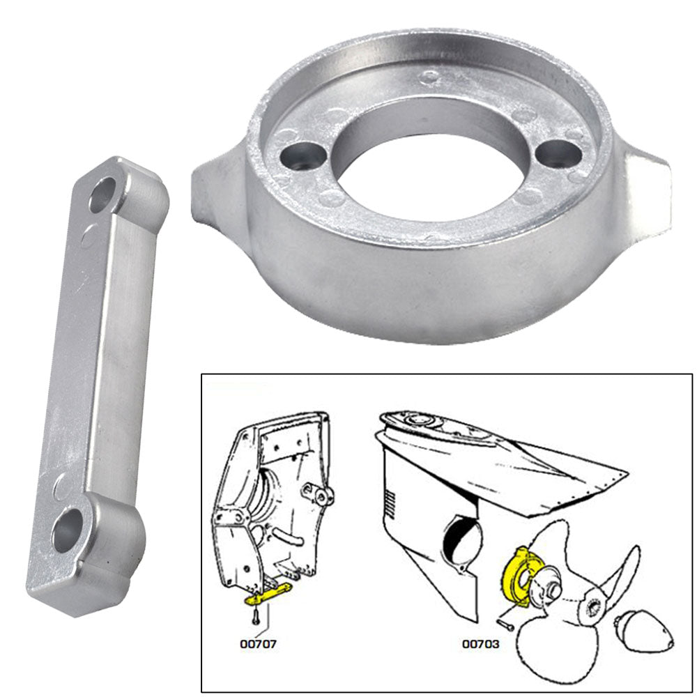 Tecnoseal Anode Kit w/Hardware - Volvo 280 - Zinc [20701] - Premium Anodes from Tecnoseal - Just $34.99! 