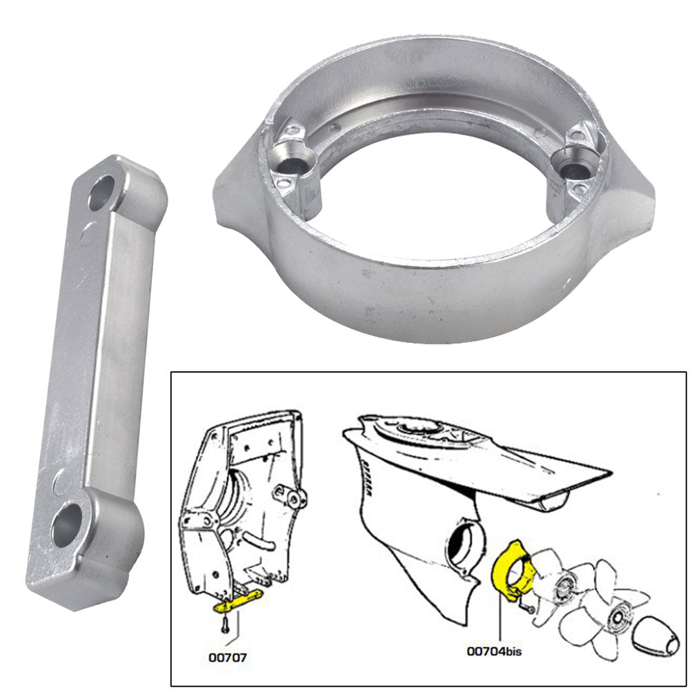 Tecnoseal Anode Kit w/Hardware - Volvo Duo-Prop 280 - Zinc [20702] - Premium Anodes from Tecnoseal - Just $34.99! 