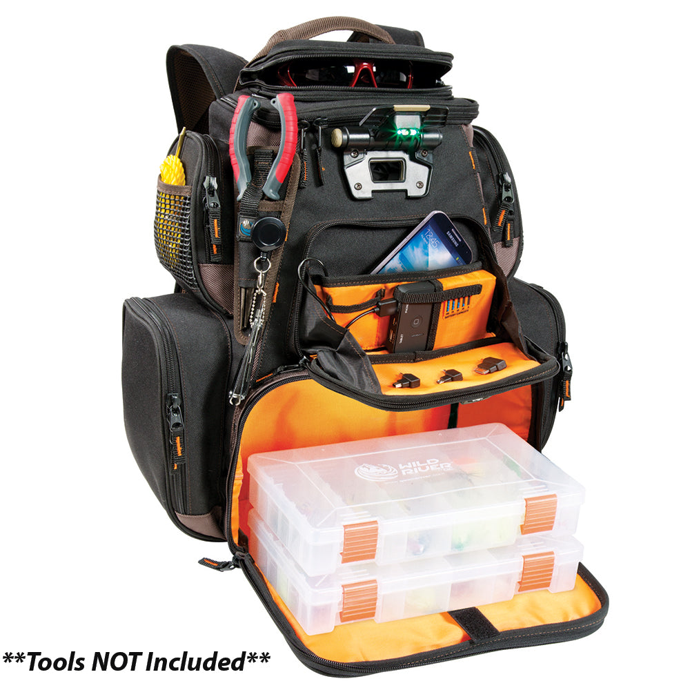 Wild River Tackle Tek Nomad XP - Lighted Backpack w/ USB Charging System w/2 PT3600 Trays [WT3605] - Premium Tackle Storage from Wild River - Just $192.99! 