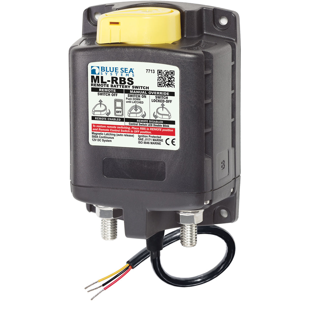 Blue Sea 7713 ML-RBS Remote Battery Switch w/Manual Control Release - 12V [7713] - Premium Battery Management from Blue Sea Systems - Just $209.99! 