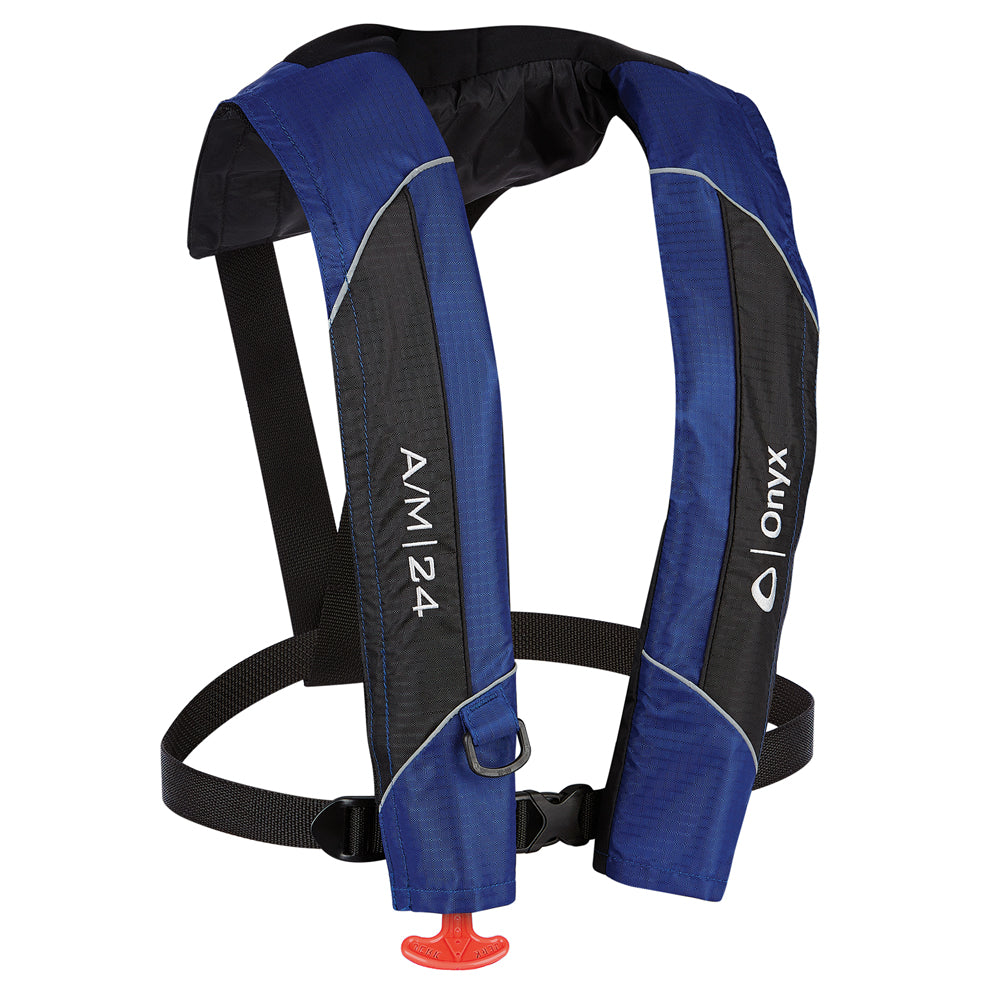 Onyx A/M-24 Automatic/Manual Inflatable PFD Life Jacket - Blue [132000-500-004-15] - Premium Life Vests from Onyx Outdoor - Just $98.99! 