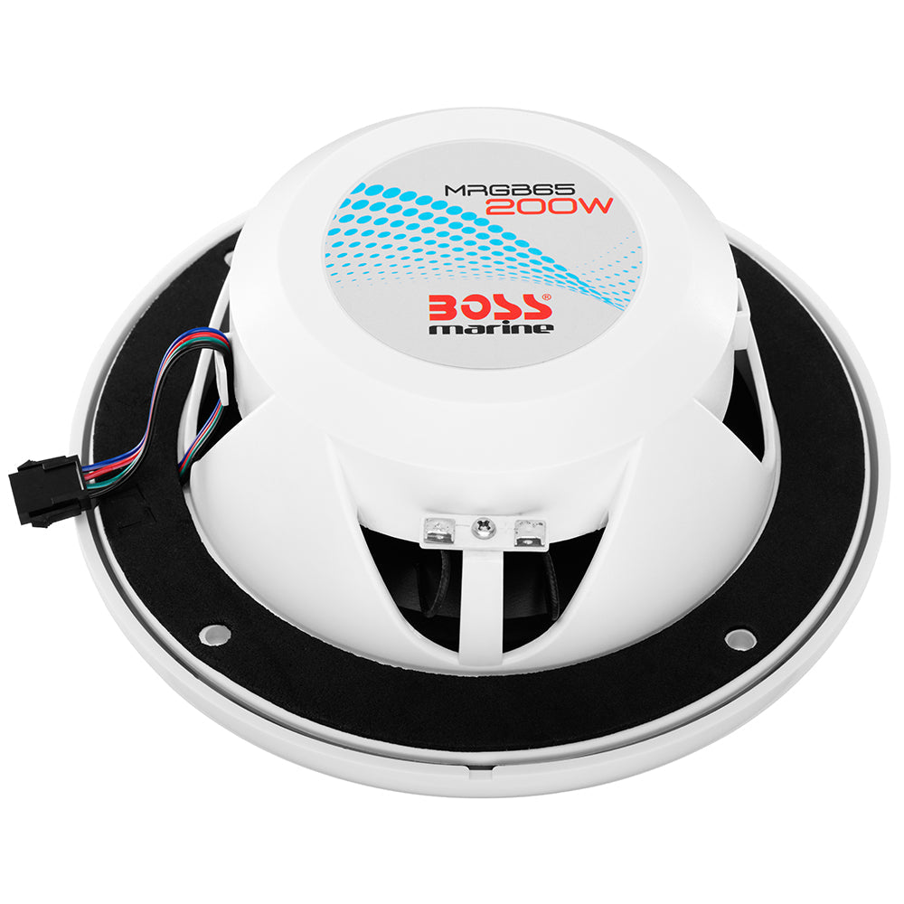 Boss Audio 6.5" MRGB65 Speakers w/RGB Lighting - White - 200W [MRGB65] - Premium Speakers from Boss Audio - Just $81.99! 