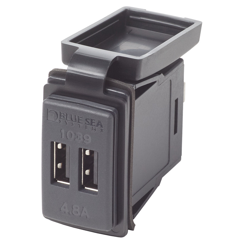 Blue Sea Dual USB Charger - 24V Contura Mount [1039] - Premium Accessories from Blue Sea Systems - Just $44.99! 