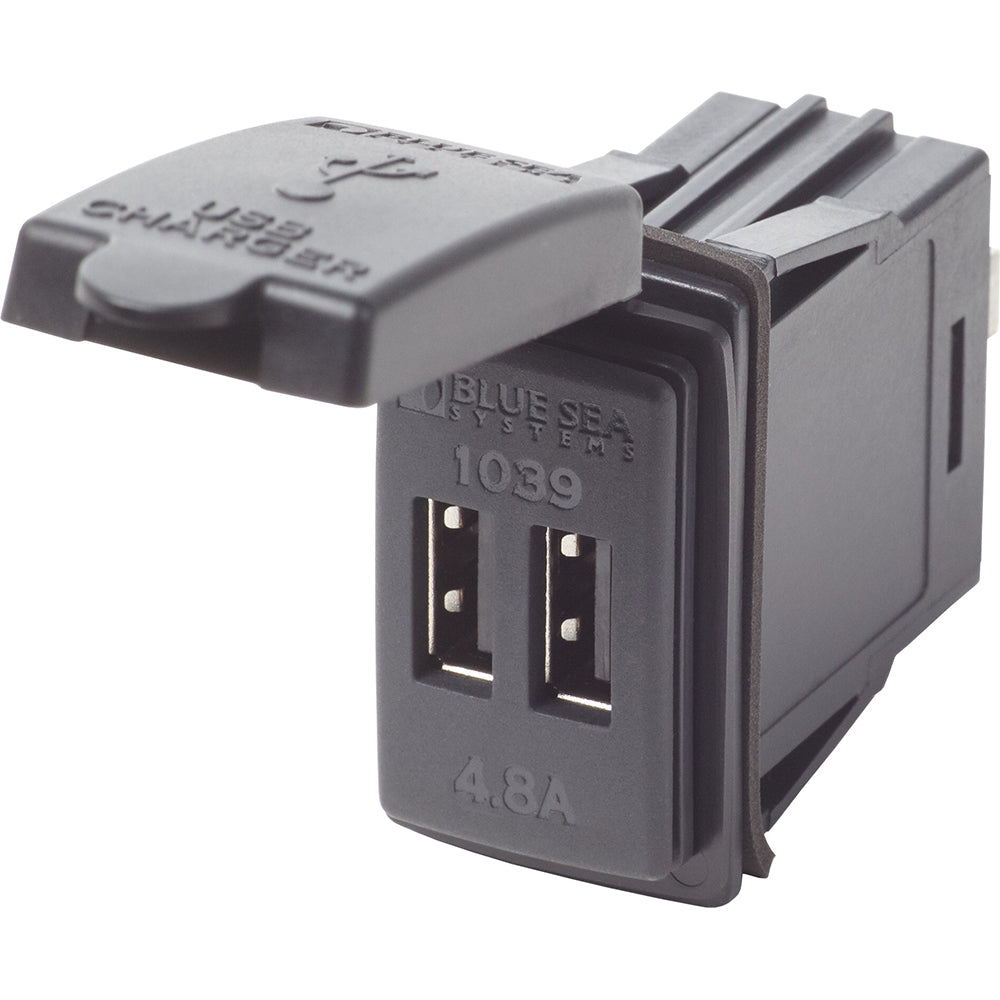 Blue Sea Dual USB Charger - 24V Contura Mount [1039] - Premium Accessories from Blue Sea Systems - Just $44.99! 