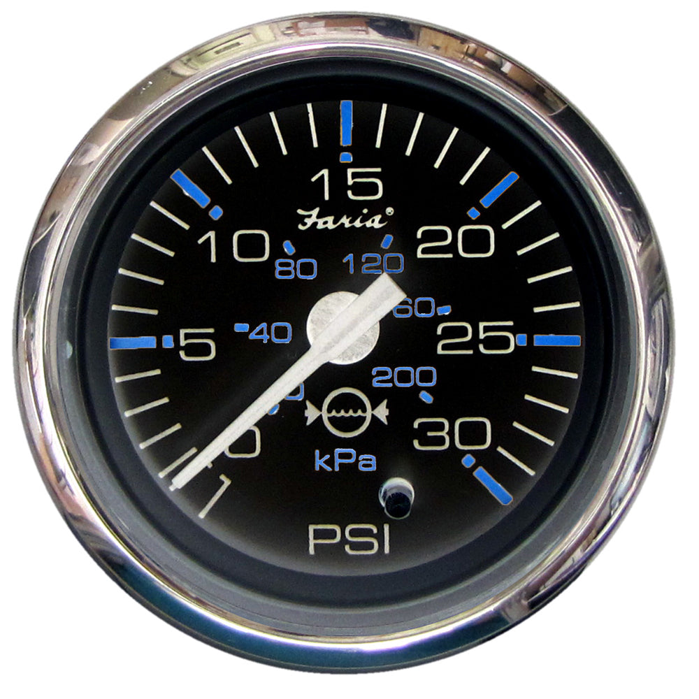 Faria Chesapeake Black 2" Water Pressure Gauge (30 PSI) [13712] - Premium Gauges from Faria Beede Instruments - Just $77.99! 