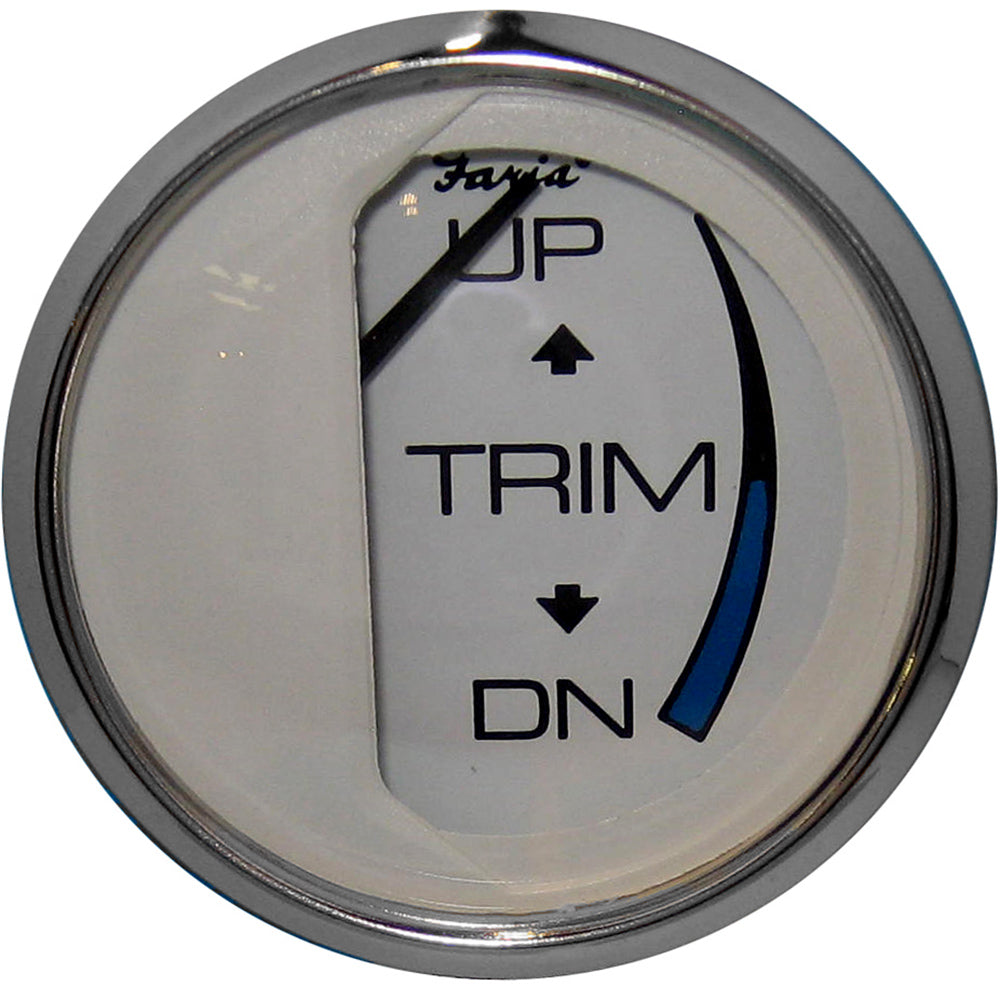 Faria Chesapeake White SS 2" Trim Gauge (J/E/Suzuki Outboard) [13809] - Premium Gauges from Faria Beede Instruments - Just $36.99! 