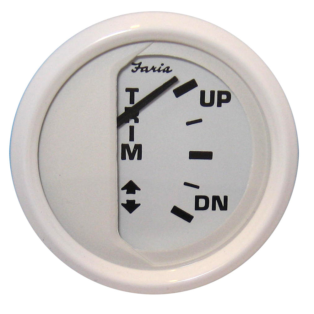 Faria Dress White 2" Trim Gauge (J/E/Suzuki Outboard) [13123] - Premium Gauges from Faria Beede Instruments - Just $29.99! 