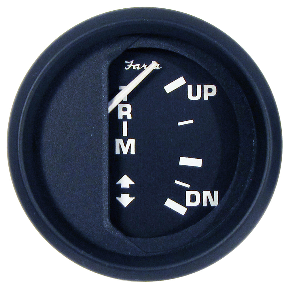 Faria Euro Black 2" Trim Gauge f/ Mercury / Mariner / Mercruiser / Volvo DP / Yamaha 01 and Newer [12828] - Premium Gauges from Faria Beede Instruments - Just $27.99! Shop now at Boat Gear Depot