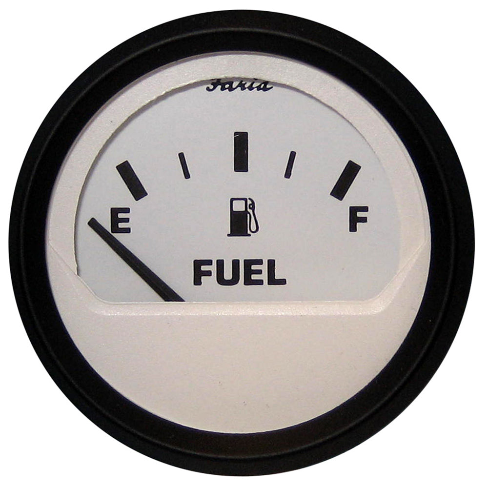 Faria Euro White 2" Fuel Level Gauge (E-1/2-F) [12901] - Premium Gauges from Faria Beede Instruments - Just $27.99! 