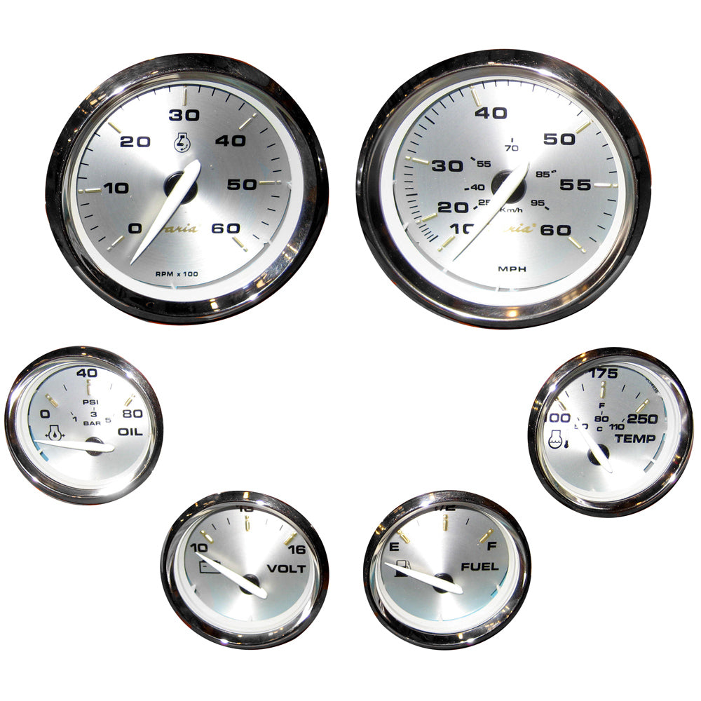 Faria Kronos Boxed Set of 6 Gauges f/ Inboard Motors [KTF024] - Premium Gauges from Faria Beede Instruments - Just $269.99! 