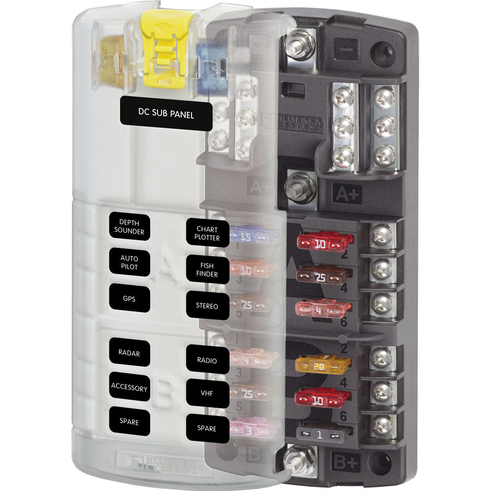 Blue Sea 5032 ST-Blade Split Bus Fuse Block [5032] - Premium Fuse Blocks & Fuses from Blue Sea Systems - Just $64.99! 