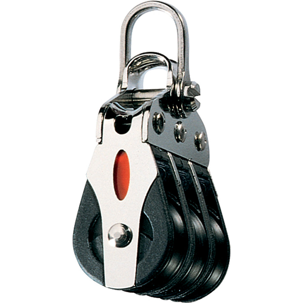 Ronstan Series 20 ball Bearing Block - Triple - 2-Axis Shackle head [RF20302] - 1st Class Eligible, Brand_Ronstan, Hunting & Fishing, Hunting & Fishing | Outrigger Accessories, MAP, Sailing, Sailing | Blocks - Ronstan - Blocks