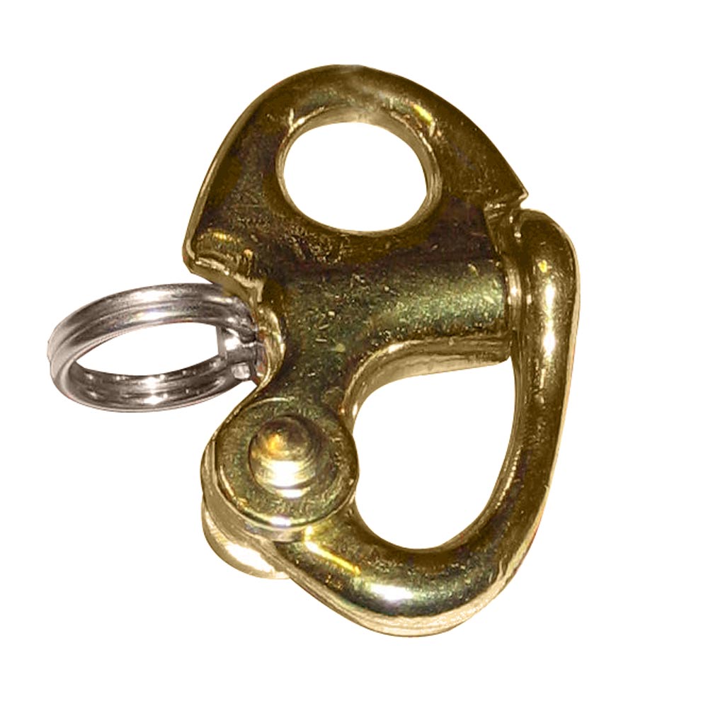 Ronstan Brass Snap Shackle - Fixed Bail - 41.5mm (1-5/8") Length [RF6000] - Premium Shackles/Rings/Pins from Ronstan - Just $14.99! 