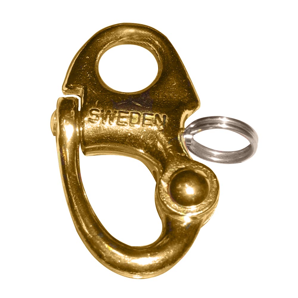 Ronstan Brass Snap Shackle - Fixed Bail - 59.3mm (2-5/16") Length [RF6002] - 1st Class Eligible, Brand_Ronstan, Sailing, Sailing | Shackles/Rings/Pins - Ronstan - Shackles/Rings/Pins