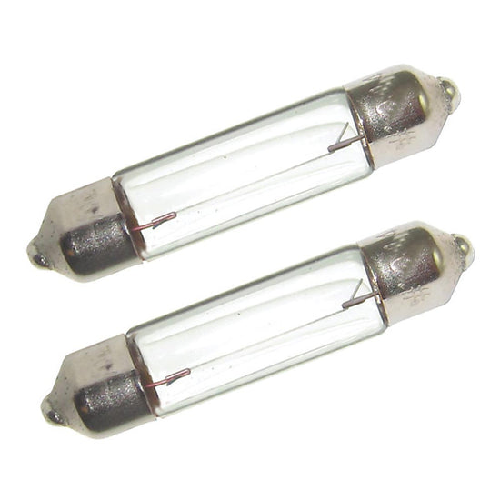 Perko Double Ended Festoon Bulbs - 12V, 10W, .74A - Pair [0070DP0CLR] - 1st Class Eligible, Brand_Perko, Lighting, Lighting | Bulbs - Perko - Bulbs