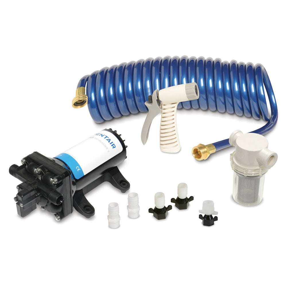 Shurflo by Pentair PRO WASHDOWN KIT II Ultimate - 12 VDC - 5.0 GPM - Includes Pump, Fittings, Nozzle, Strainer, 25 Hose [4358-153-E09] - Premium Washdown / Pressure Pumps from Shurflo by Pentair - Just $408.99! 