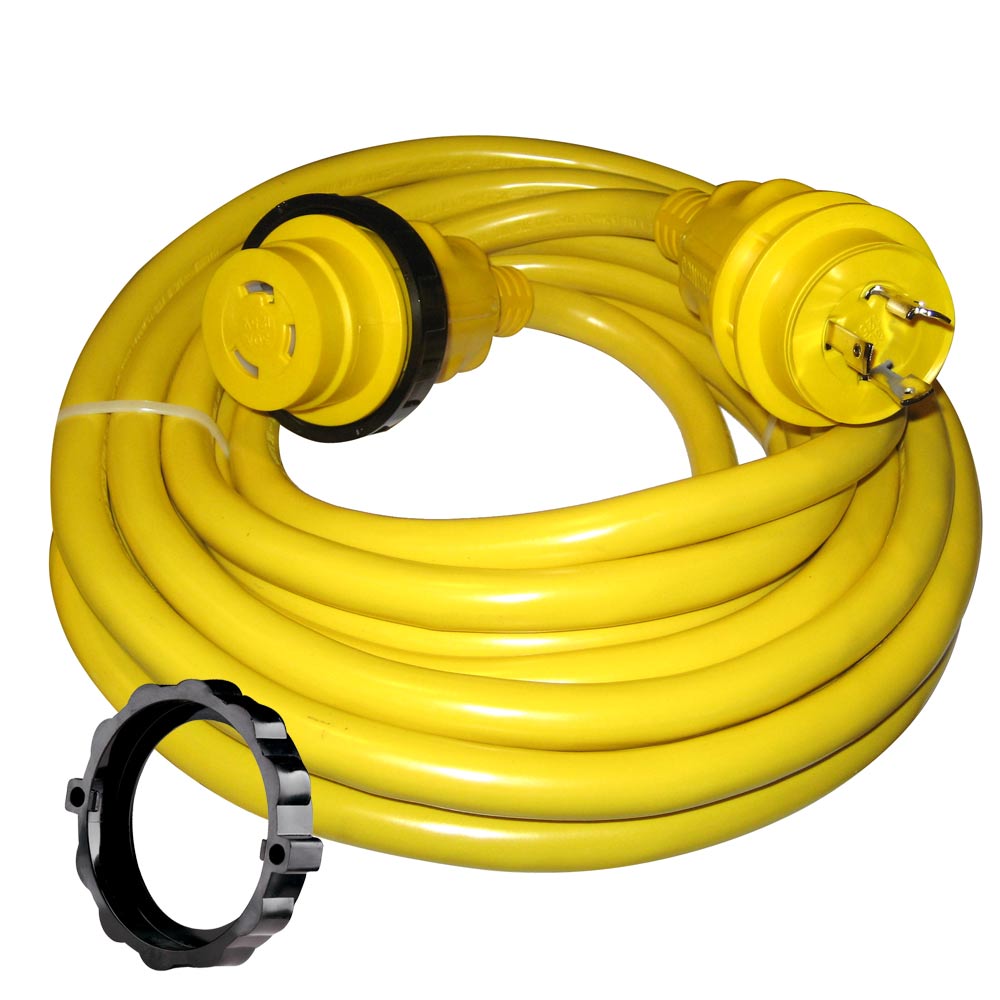 Marinco 30 Amp Power Cord Plus Cordset - 35' - Yellow [35SPP] - Premium Shore Power from Marinco - Just $97.99! 