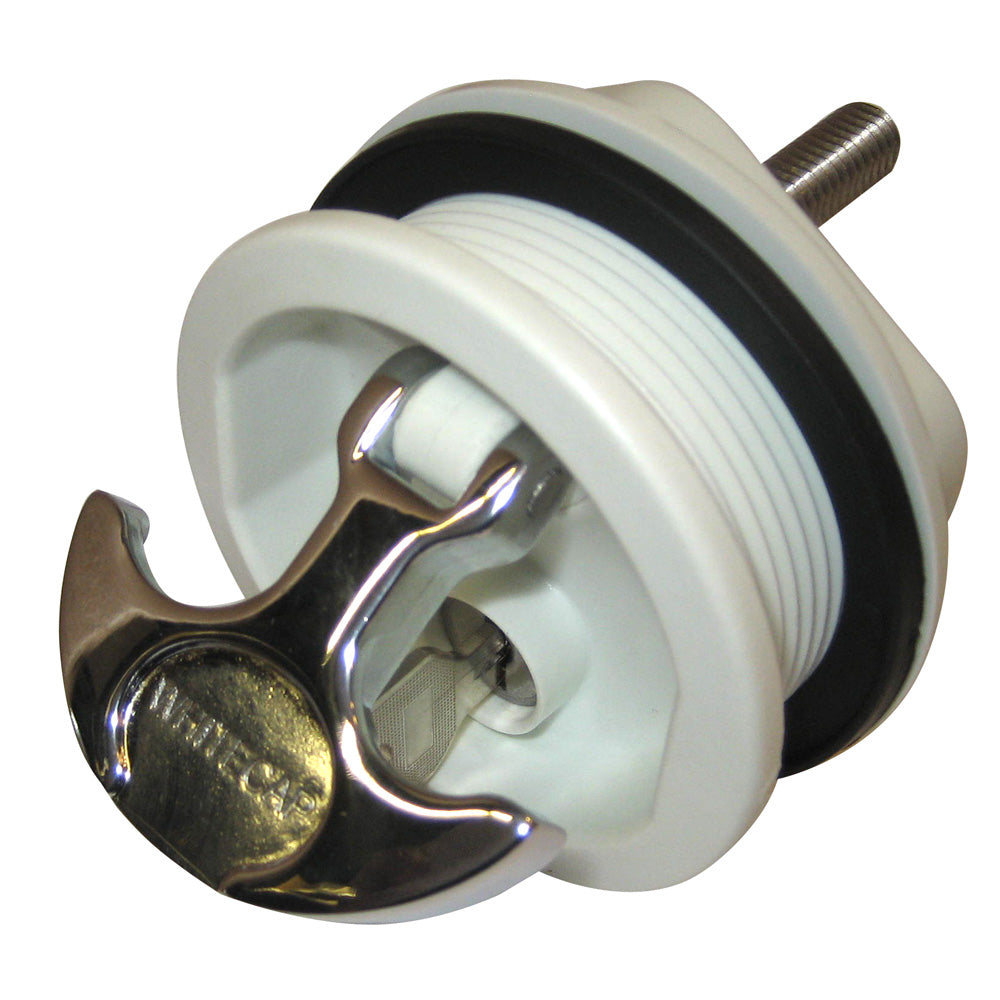 Whitecap T-Handle Latch - Chrome Plated Zamac/White Nylon - Locking - Freshwater Use Only [S-226WC] - Premium Latches from Whitecap - Just $36.99! 