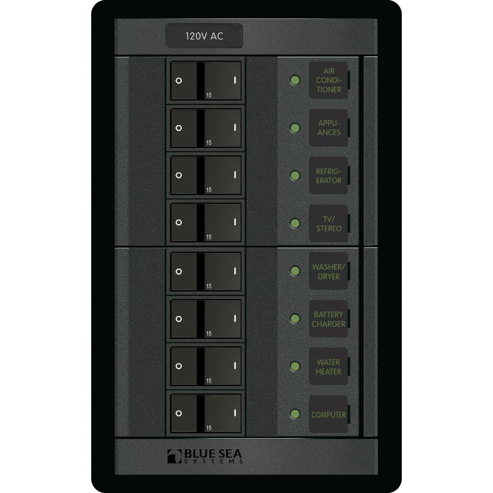 Blue Sea 1228 120V AC 8 Position [1228] - Premium Electrical Panels from Blue Sea Systems - Just $367.99! 