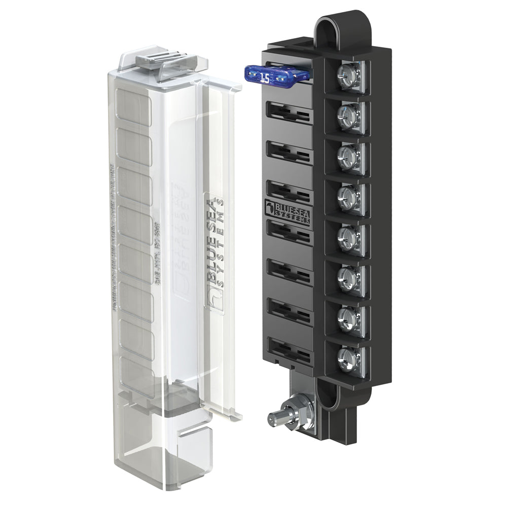 Blue Sea 5046 ST Blade Compact Fuse Blocks - 8 Circuits w/Cover [5046] - Premium Fuse Blocks & Fuses from Blue Sea Systems - Just $42.99! 