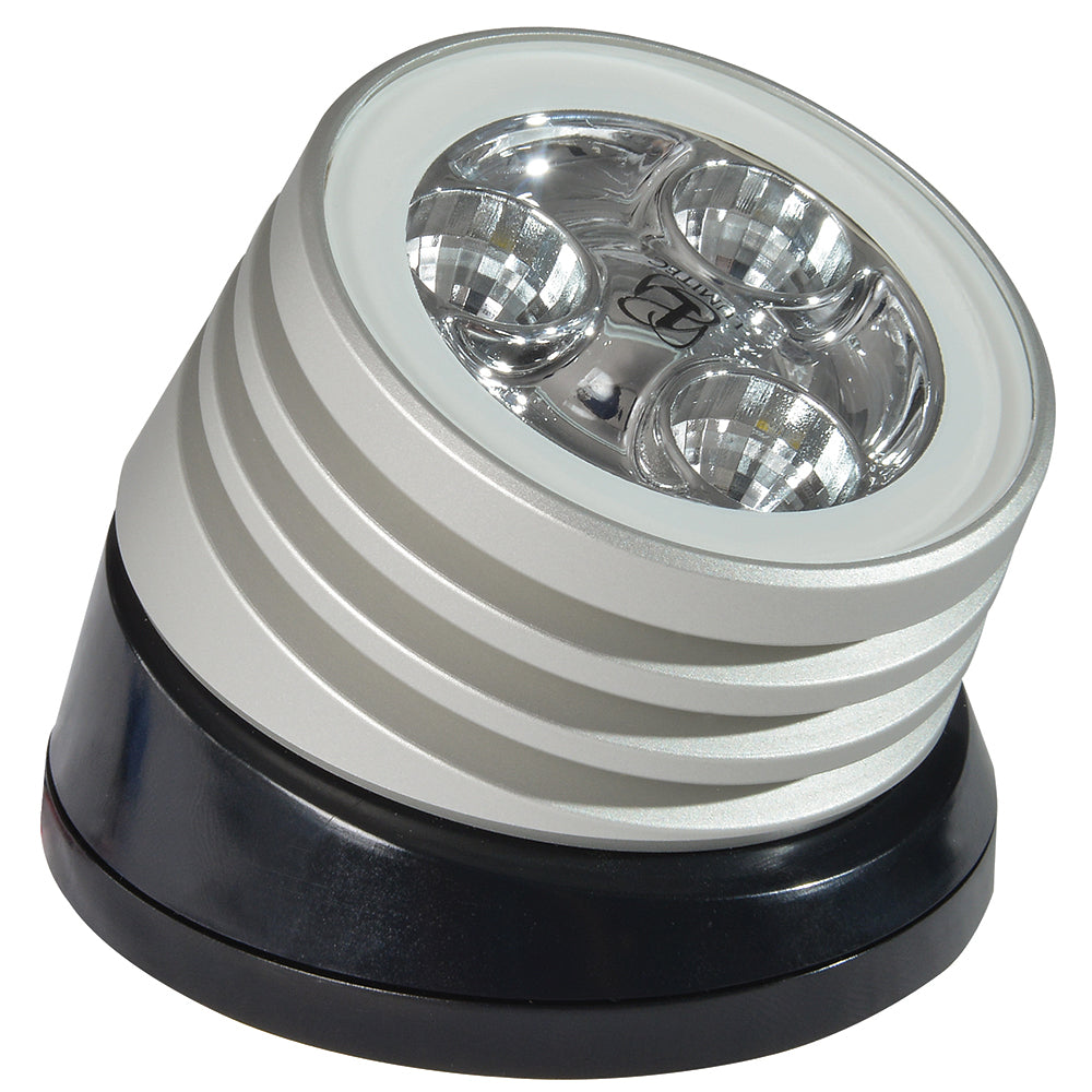Lumitec Zephyr LED Spreader/Deck Light -Brushed, Black Base - White Non-Dimming [101326] - Brand_Lumitec, Lighting, Lighting | Flood/Spreader Lights - Lumitec - Flood/Spreader Lights