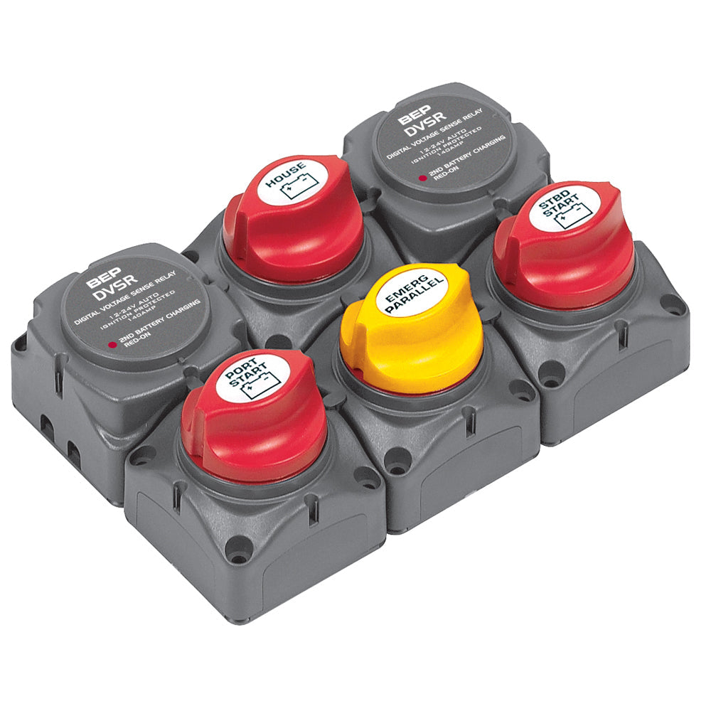 BEP Battery Distribution Cluster f/Twin Outboard Engines w/Three Battery Banks [717-140A-DVSR] - Premium Battery Management from BEP Marine - Just $317.99! 