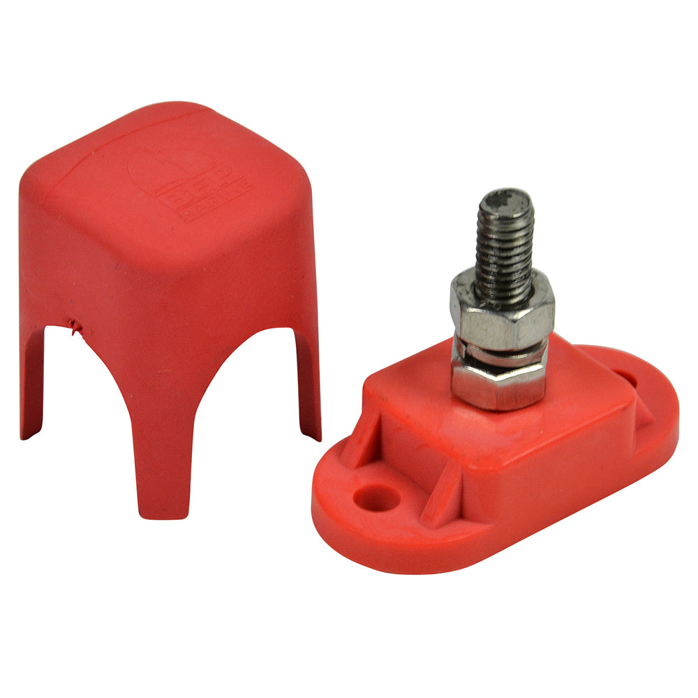 BEP Pro Installer Single Insulated Distribution Stud - 1/4" - Positive [IS-6MM-1R/DSP] - Premium Busbars, Connectors & Insulators from BEP Marine - Just $12.99! 