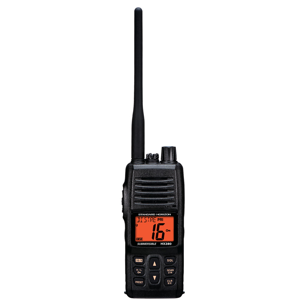 Standard Horizon HX380 5W Commercial Grade Submersible IPX-7 Handheld VHF Radio w/LMR Channels [HX380] - Brand_Standard Horizon, Communication, Communication | VHF - Handheld, Paddlesports, Paddlesports | VHF - Handheld - Standard Horizon - VHF - Handheld