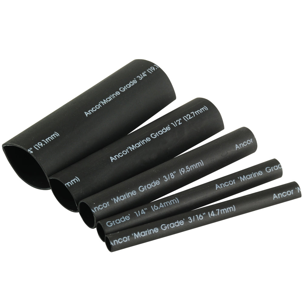 Ancor Adhesive Lined Heat Shrink Tubing Kit - 8-Pack, 3", 20 to 2/0 AWG, Black [301503] - 1st Class Eligible, Brand_Ancor, Electrical, Electrical | Wire Management - Ancor - Wire Management