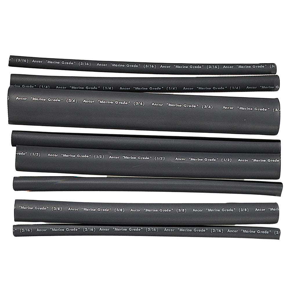 Ancor Adhesive Lined Heat Shrink Tubing - Assorted 8-Pack, 6", 20-2/0 AWG, Black [301506] - Premium Wire Management from Ancor - Just $12.99! 